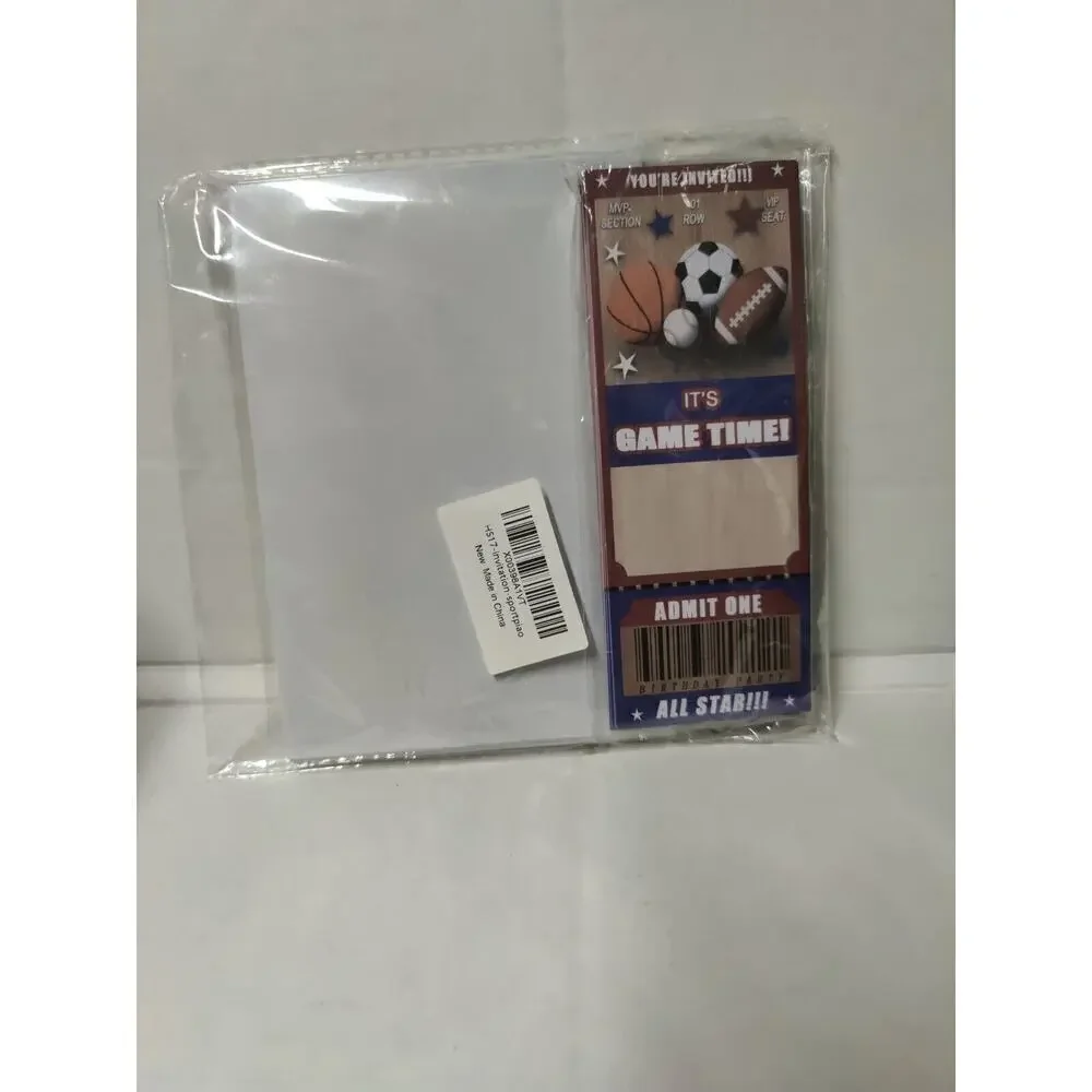 Birthday Cards Sports Ticket Invitation Admit One All Star Ticket Kids Or Adults